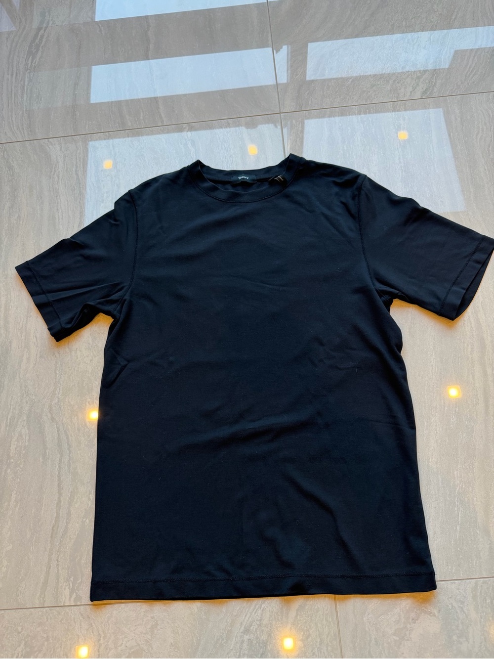 Theory Black Short Sleeve Crewneck Tee